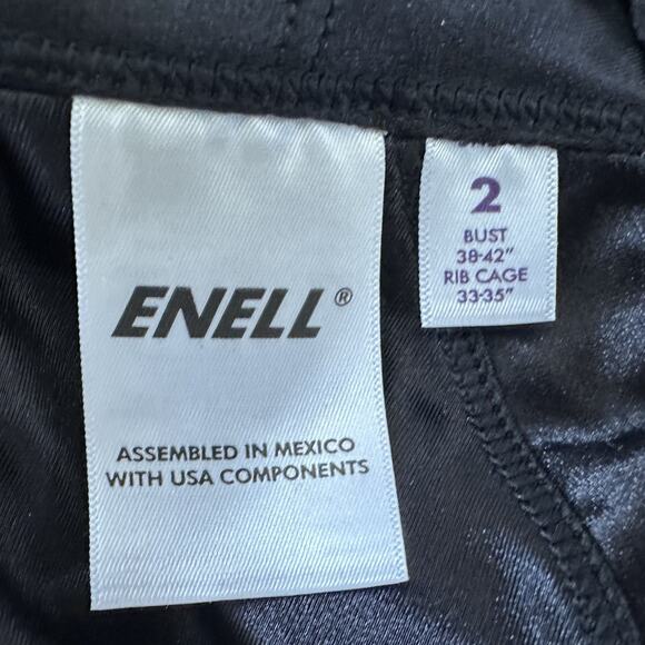 Enell NL100 High Impact Front Close Black Sports Bra Size 2 Bust 38/42,Rib 33/35 - Picture 4 of 4